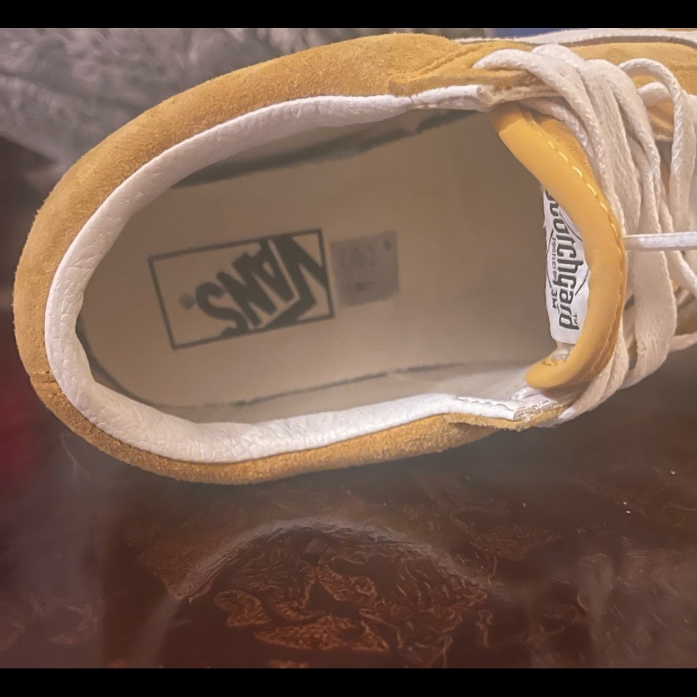 Yellow Suede Vans Old Skool Skate Shoe - Picture 3 of 8